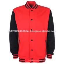 Best quality fabric red black varsity jacket wholesale